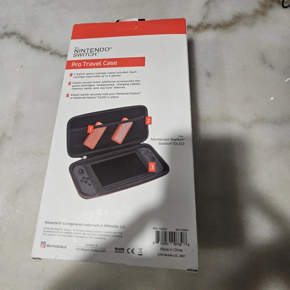 Black Pro Travel Case for Nintendo Switch